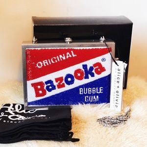 Alice + Olivia “Bazooka bubble” embroidered clutch